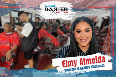 Eimy Almeida, Directora de Asuntos Académicos en Miami Barber Institute, liderando programas educativos y éxito estudiantil.